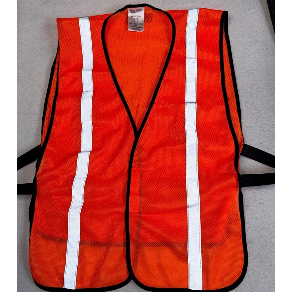 Body Guard Safety Gear Reflective Safety Vest Orange One Size